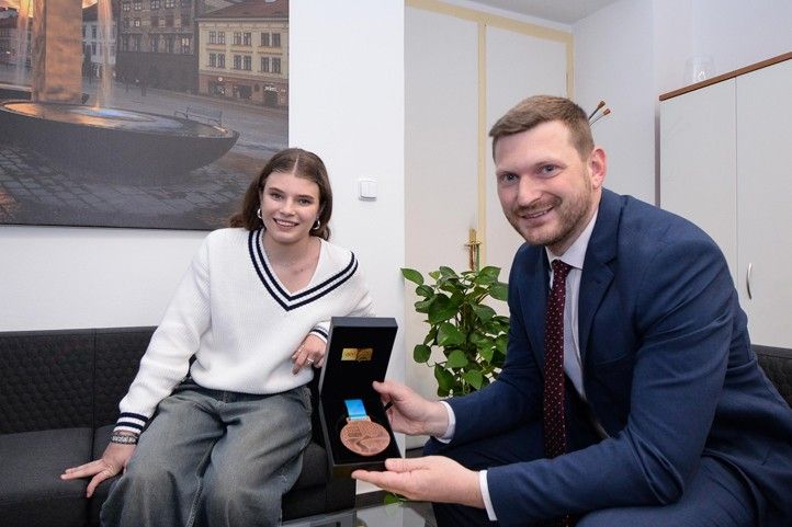 Fotografie z přijetí: M. Pecuch 240614_Sportovci_Volopichova_2