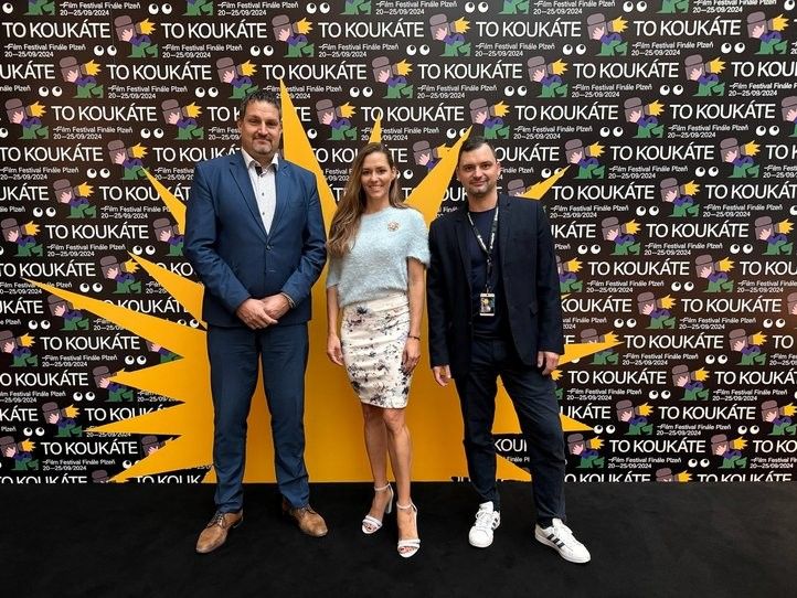 Náměstkyně primátora Lucie Kantorová (uprostřed) na projekci.  240925_skolaci_gump_03