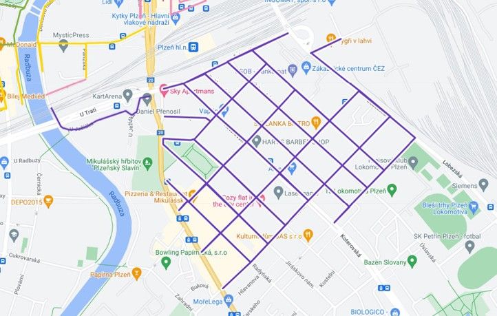 Lokalita současné (k 30.9.) zóny Petrohrad 240930_Prakovani_zona_Petrohrad