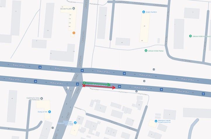 Ilustrační zákres v mapě 241011_Rokycanska_Kolektor