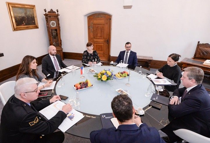 Přijetí na plzeňské radnici (fotografie: M. Pecuch) 250121_Velvyslanec_Ukrajina_1