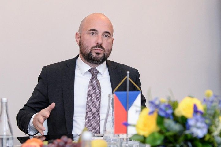 Přijetí na plzeňské radnici (fotografie: M. Pecuch) 250121_Velvyslanec_Ukrajina_4