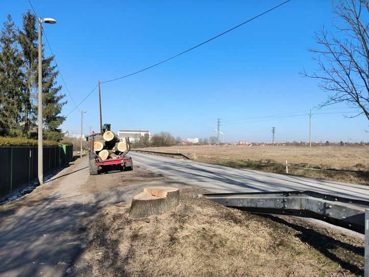 Křižovatka na Výsluní (zdroj fotografií: ÚMO Plzeň 3) 250221_Vysluni_kaceni_stromy_3