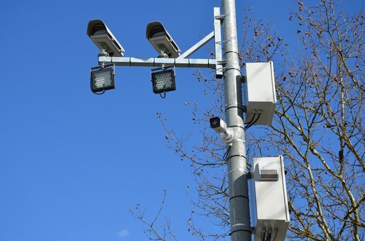 Úsekové měření v Plzni na Studentské (fotografie: E. Kriegerová, SITMP) 250320_Usekove_mereni_Studentska_1