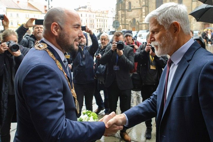 Návštěva prezidenta Petra Pavla s manželkou na plzeňské radnici (zdroj fotografií: město Plzeň) 250325_Prezident_Pavel_1