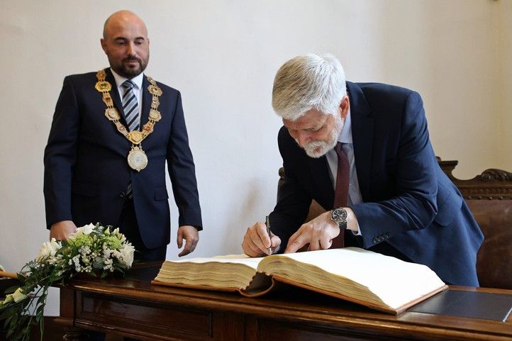 Návštěva prezidenta Petra Pavla s manželkou na plzeňské radnici (zdroj fotografií: město Plzeň) 250325_Prezident_Pavel_4