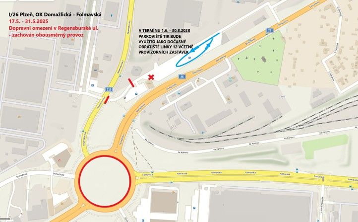 Dopravní situace 1 - Regensburská 05-2025 250516_OK_Makro_Dopravni_situace_1_Regensburska