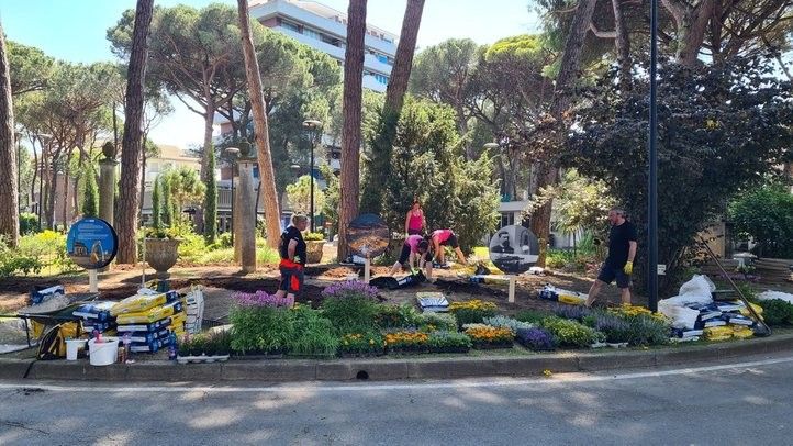 Expozice v italské Cervii. Fotografie: archiv města Plzně  250606_kvetiny_cervia_03