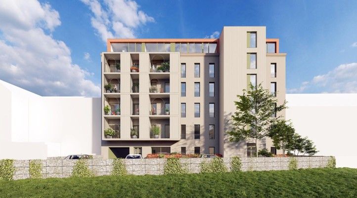 Vizualizace budovy po rekonstrukci - zadní strana 251105_Resslova_13_Vizualizace_Zadni_strana