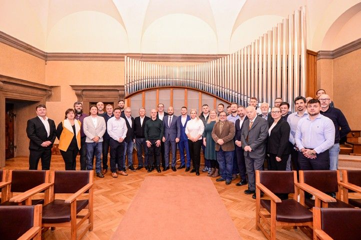 Setkání na plzeňské radnici (fotografie: M. Pecuch) 260115_Sport_akademie_3