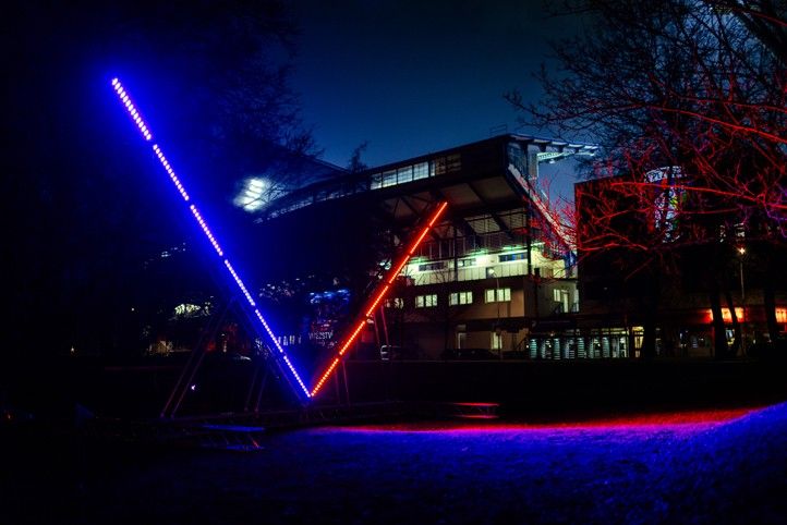 Zdroj fotografií: FC Viktoria Plzeň 260122_Videomaping_Viktoria_Porto_6